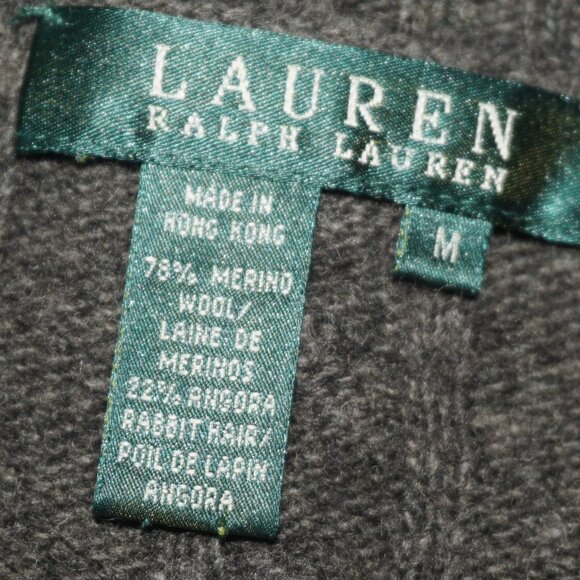 Vintage 90s Ralph Lauren Merino Wool Angora Cable Knit Sweater - Picture 4 of 6